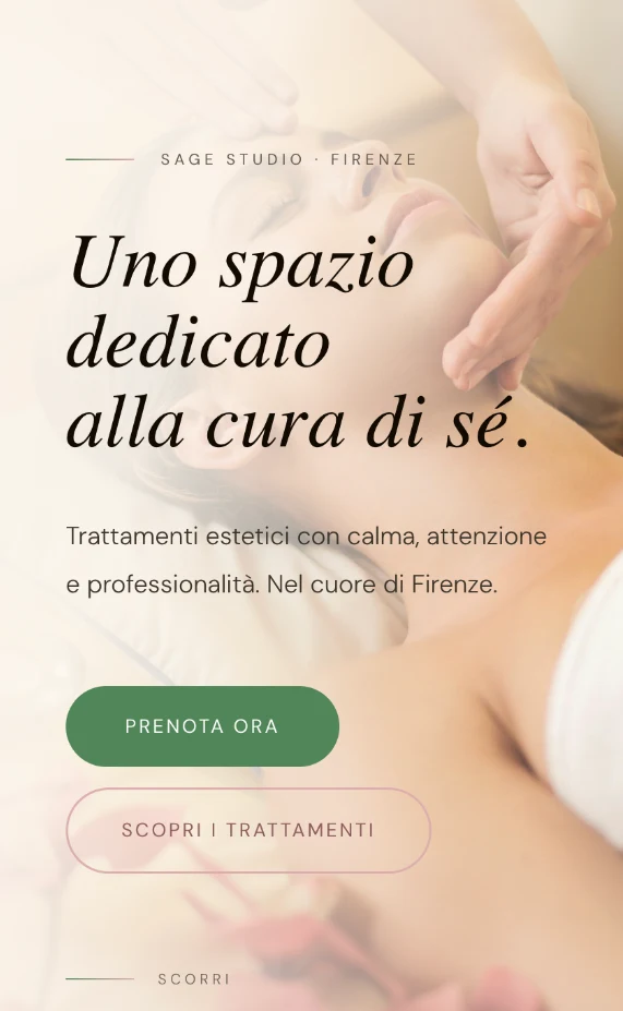 Centro estetico su mobile: trattamenti e prenotazione